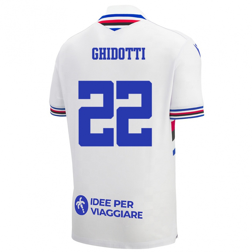 נשים כדורגל סימונה גידוטי #22 לבן כחול אדום הרחק ג'רזי 2025/26