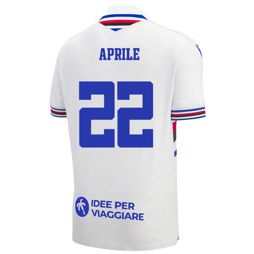 נשים כדורגל רוברטה אפרילה #22 לבן כחול אדום הרחק ג'רזי 2025/26
