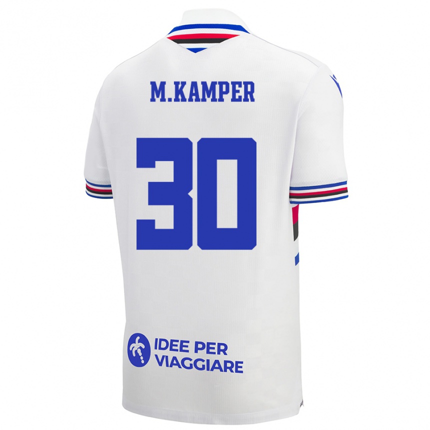 נשים כדורגל Maia Leona Kamper Rodrigues #30 לבן כחול אדום הרחק ג'רזי 2025/26