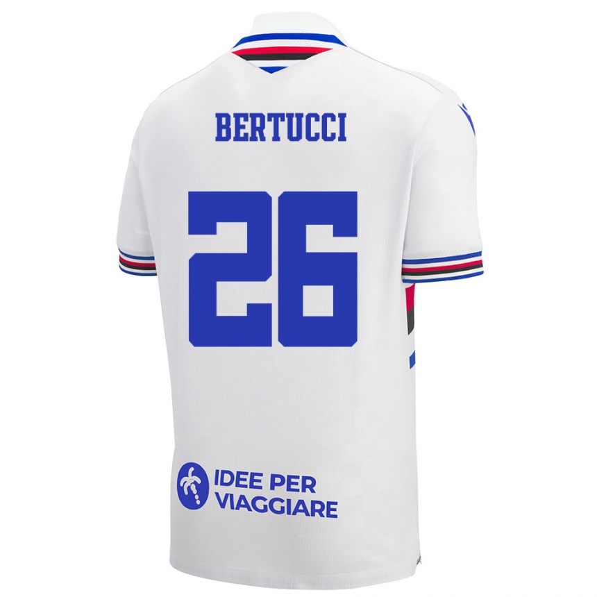 נשים כדורגל סופיה ברטוצ'י #26 לבן כחול אדום הרחק ג'רזי 2025/26