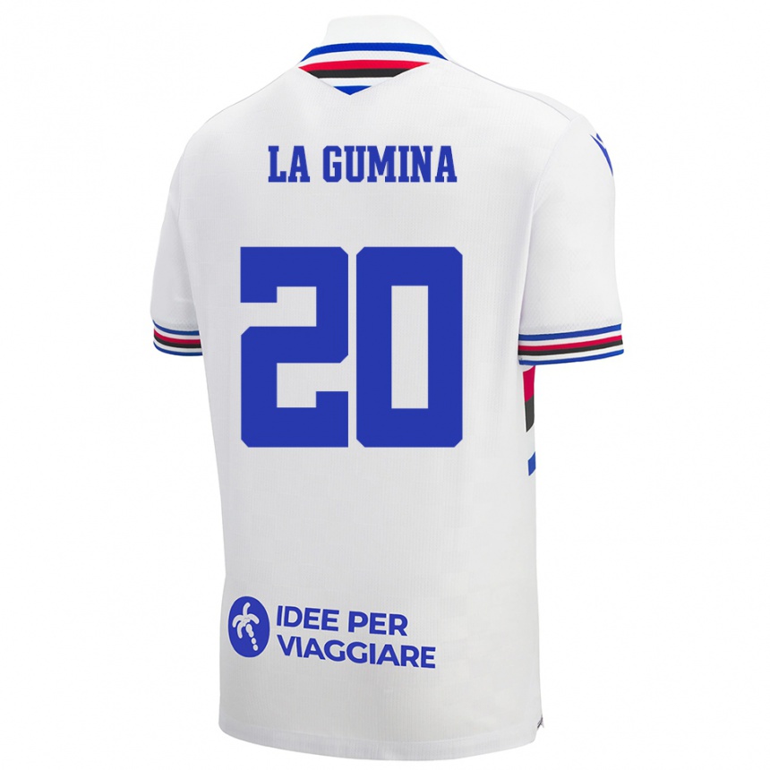 נשים כדורגל אנטונינו לה גומינה #20 לבן כחול אדום הרחק ג'רזי 2025/26