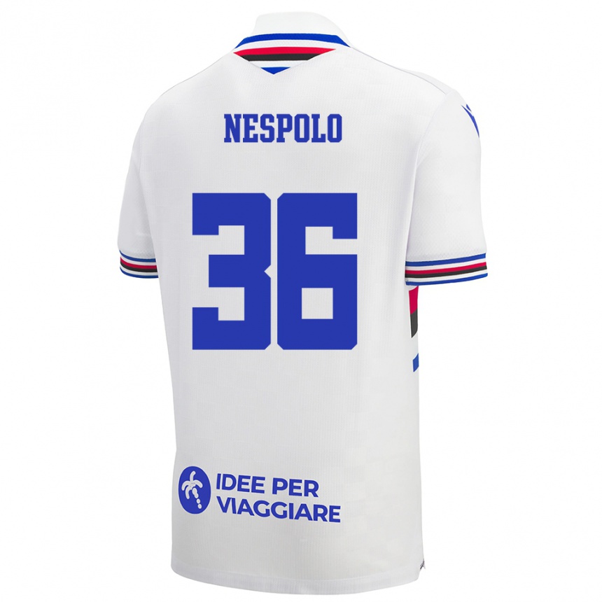נשים כדורגל Sabrina Nespolo #36 לבן כחול אדום הרחק ג'רזי 2025/26