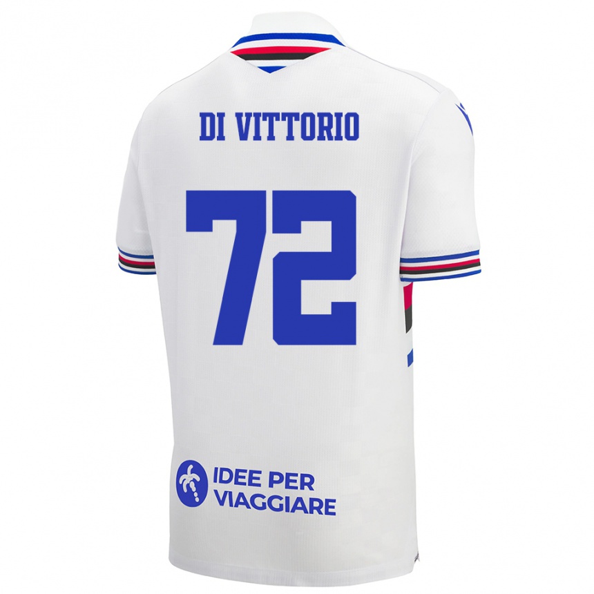 נשים כדורגל איירין די ויטוריו #72 לבן כחול אדום הרחק ג'רזי 2025/26