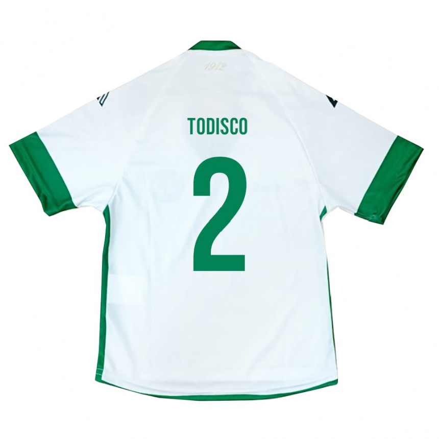 נשים כדורגל ג׳יאנמרקו טודיסקו #2 לבן ירוק כחול הרחק ג'רזי 2025/26
