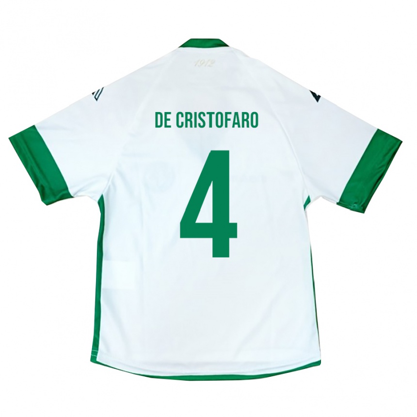 נשים כדורגל אנטוניו דה כריסטופארו #4 לבן ירוק כחול הרחק ג'רזי 2025/26