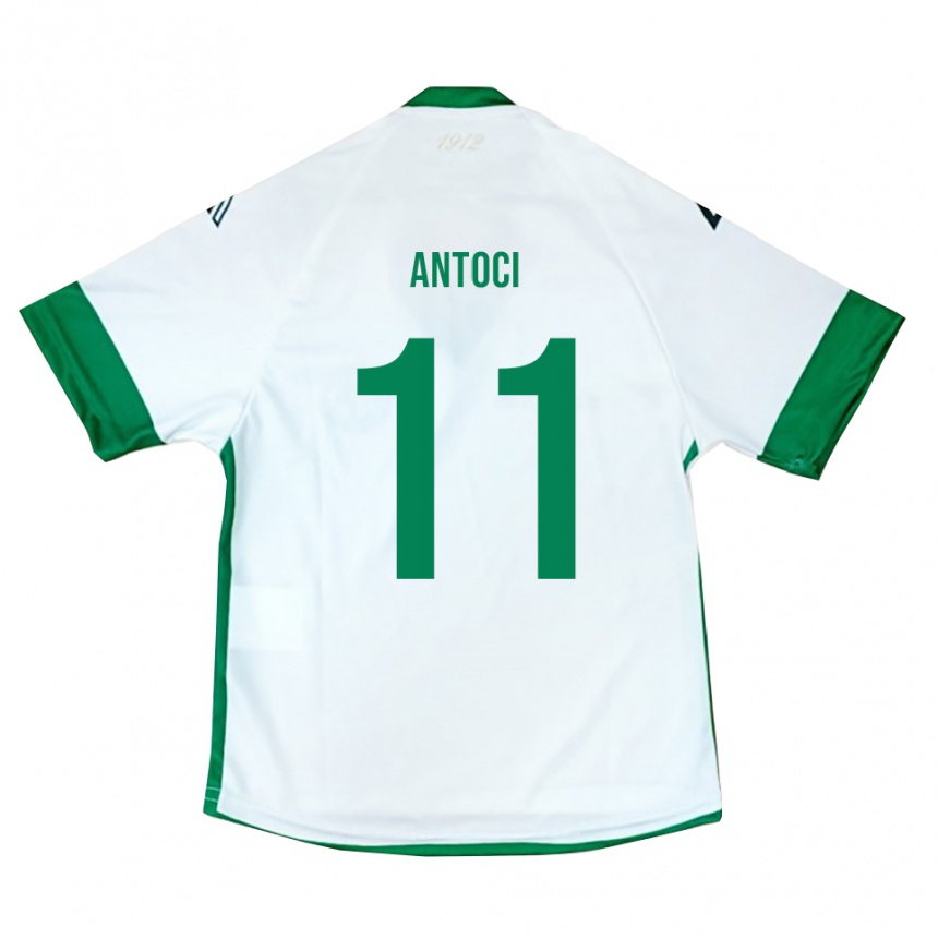 נשים כדורגל Matteo Antoci #11 לבן ירוק כחול הרחק ג'רזי 2025/26