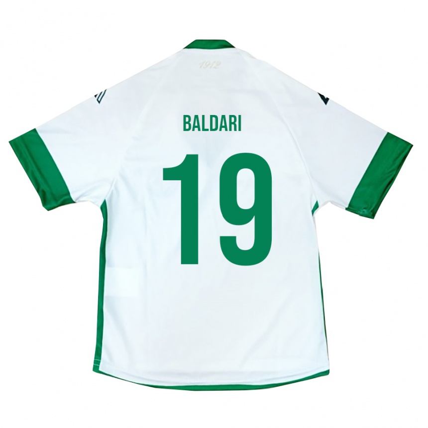 נשים כדורגל Gabriele Baldari #19 לבן ירוק כחול הרחק ג'רזי 2025/26