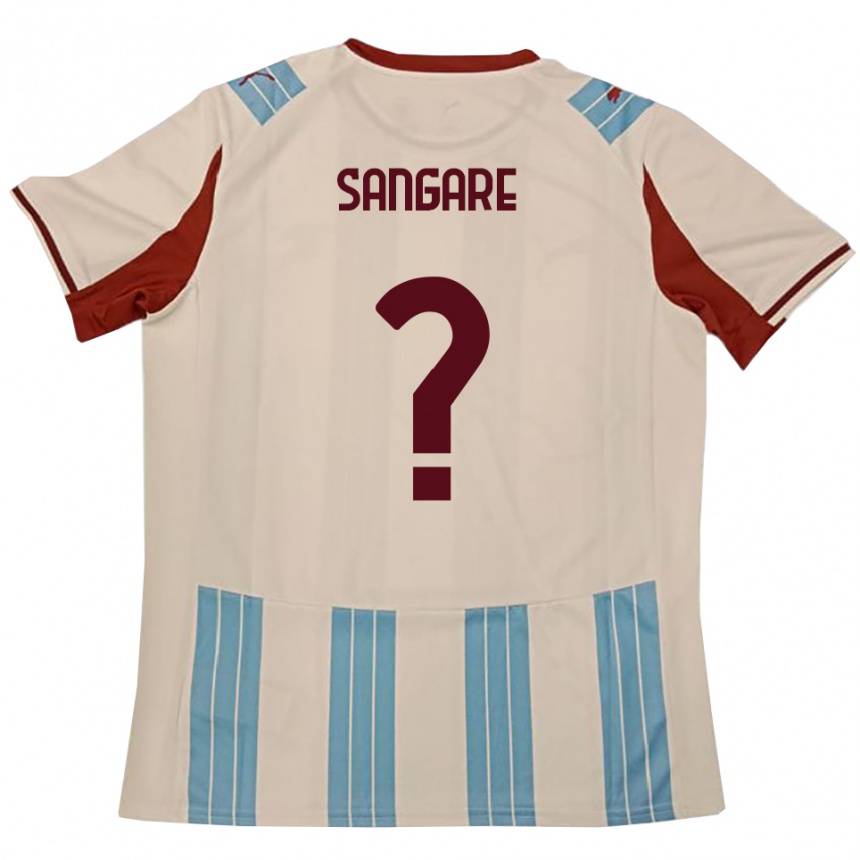 נשים כדורגל Karim Sangare #0 תכלת לבן הרחק ג'רזי 2025/26