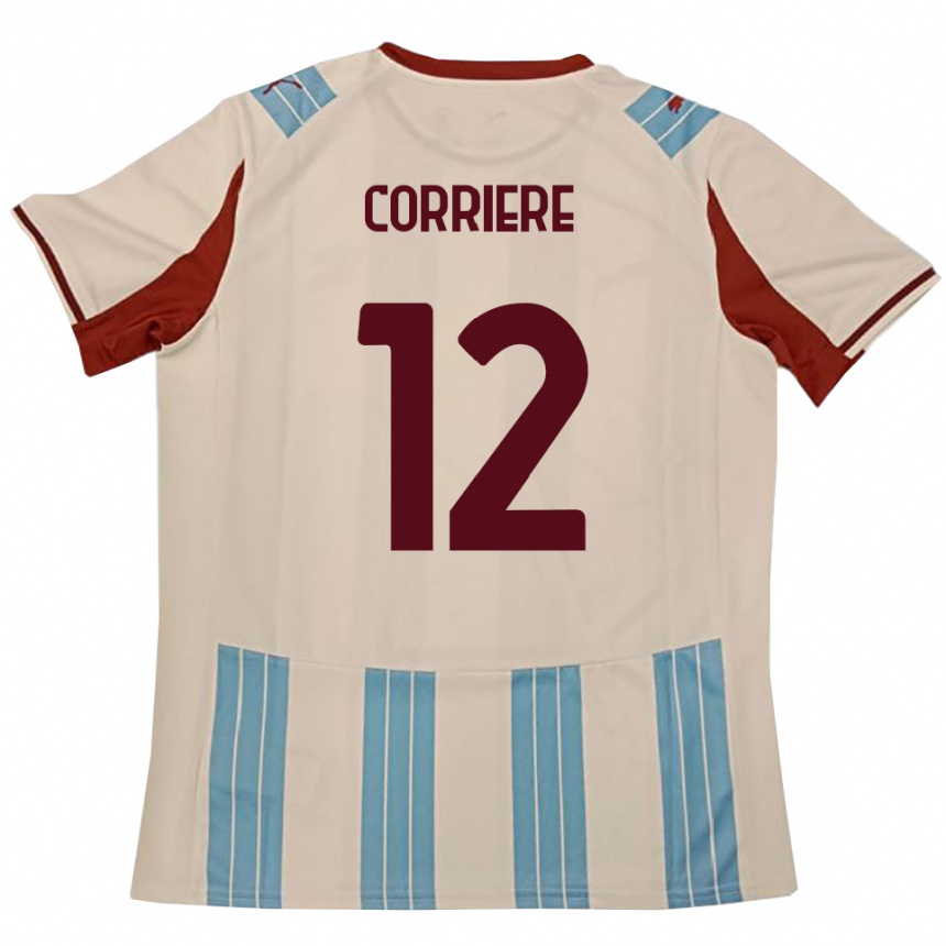 נשים כדורגל פרנצ׳סקו קורייר #12 תכלת לבן הרחק ג'רזי 2025/26