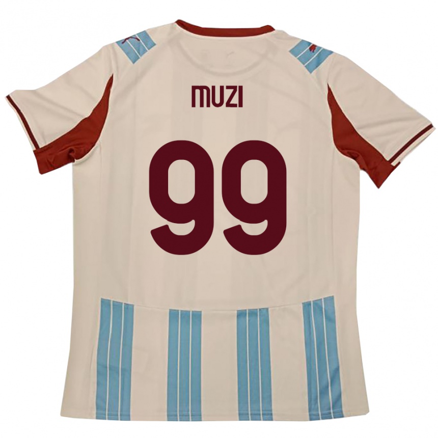 נשים כדורגל כריסטיאן מוזי #99 תכלת לבן הרחק ג'רזי 2025/26