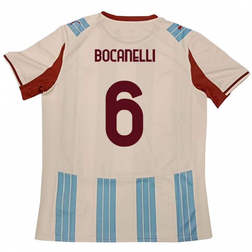 נשים כדורגל Giovanni Bocanelli #6 תכלת לבן הרחק ג'רזי 2025/26