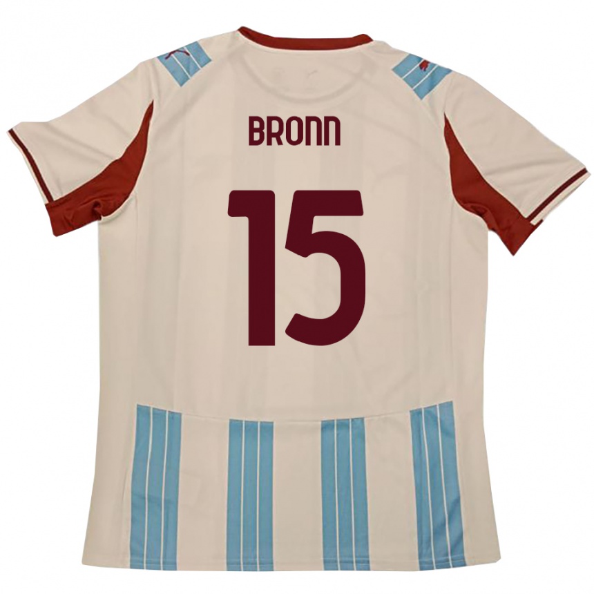 נשים כדורגל דילן ברון #15 תכלת לבן הרחק ג'רזי 2025/26