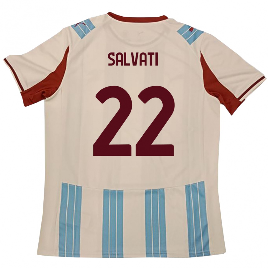 נשים כדורגל גרגוריו סלבאטי #22 תכלת לבן הרחק ג'רזי 2025/26