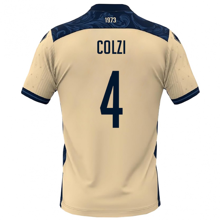 נשים כדורגל גבריאל קולזי #4 לבן כחול נייבי הרחק ג'רזי 2025/26