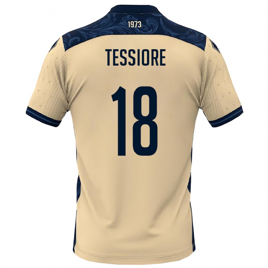 נשים כדורגל Andrea Tessiore #18 לבן כחול נייבי הרחק ג'רזי 2025/26