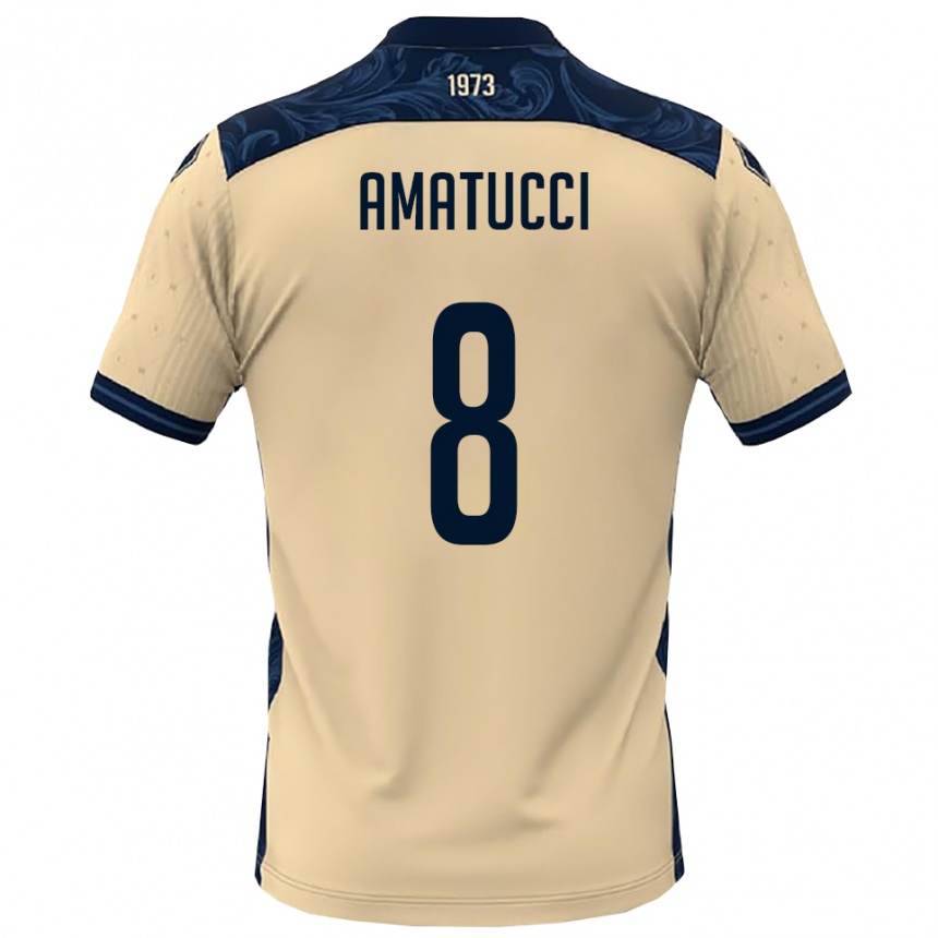 נשים כדורגל פרנצ'סקו אמטוצ'י #8 לבן כחול נייבי הרחק ג'רזי 2025/26