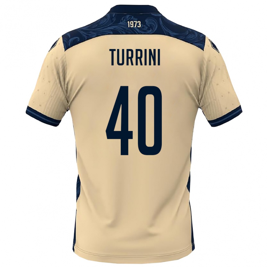 נשים כדורגל Giordano Turrini #40 לבן כחול נייבי הרחק ג'רזי 2025/26