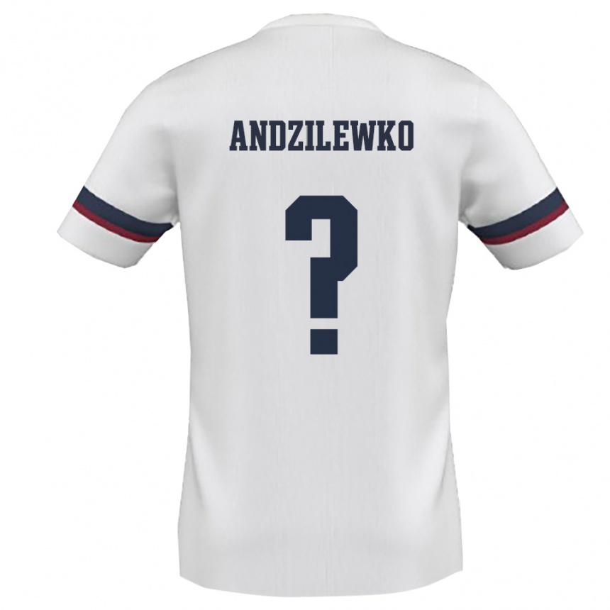 נשים כדורגל Andzilewko #0 לבן אדום הרחק ג'רזי 2025/26