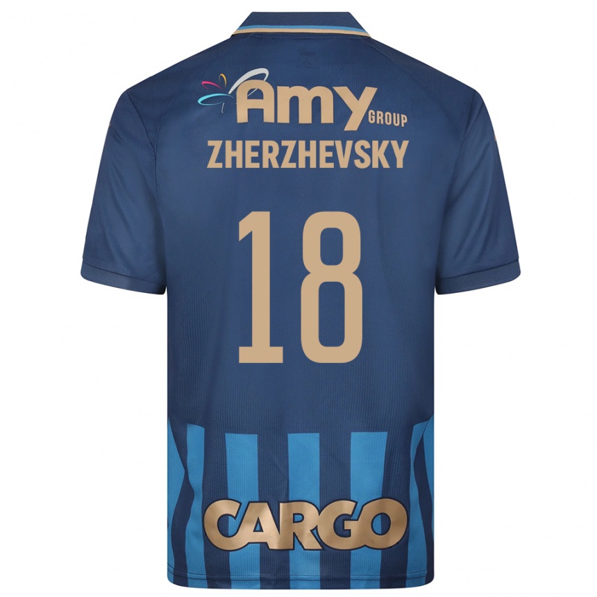 נשים כדורגל Roy Zherzhevsky #18 כחול נייבי כחול הרחק ג'רזי 2025/26