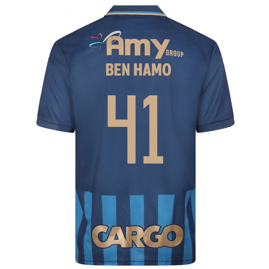 נשים כדורגל Itay Ben Hamo #41 כחול נייבי כחול הרחק ג'רזי 2025/26