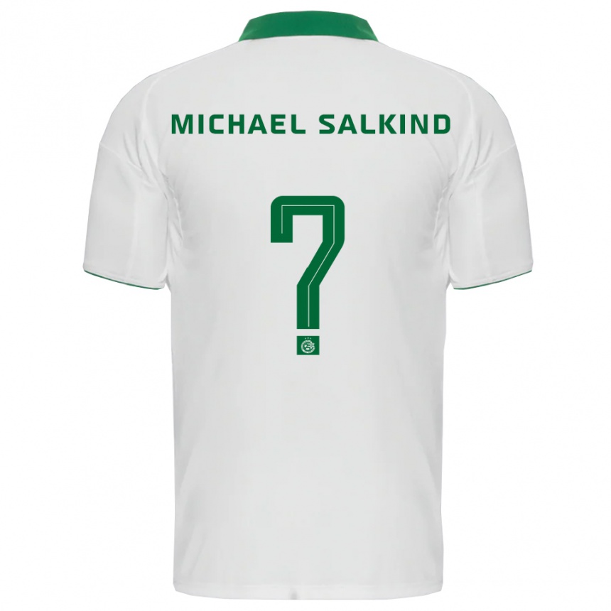 נשים כדורגל Liav Michael Salkind #0 לבן ירוק הרחק ג'רזי 2025/26