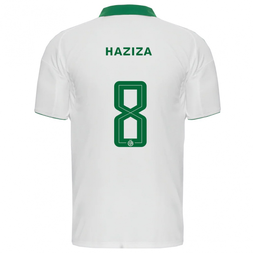 נשים כדורגל דולב חזיזה #8 לבן ירוק הרחק ג'רזי 2025/26