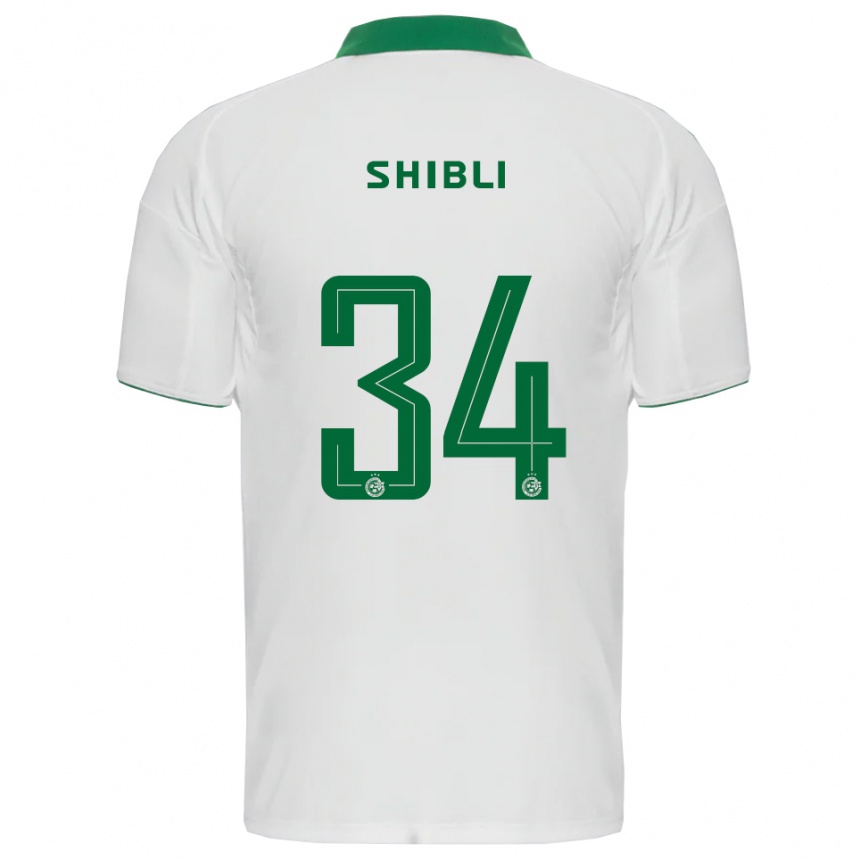 נשים כדורגל חמזה שיבלי #34 לבן ירוק הרחק ג'רזי 2025/26