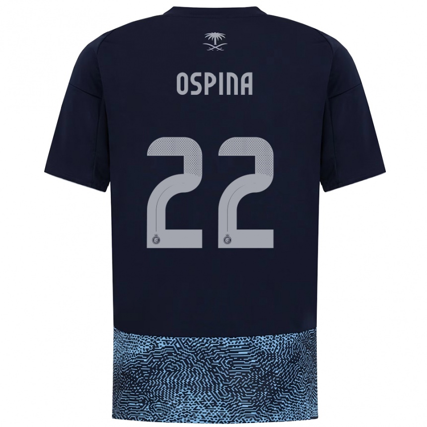 נשים כדורגל דוד אוספינה #22 כחול נייבי תכלת הרחק ג'רזי 2025/26 נשים כדורגל דוד אוספינה #22 כחול נייבי תכלת הרחק ג'רזי 2025/26