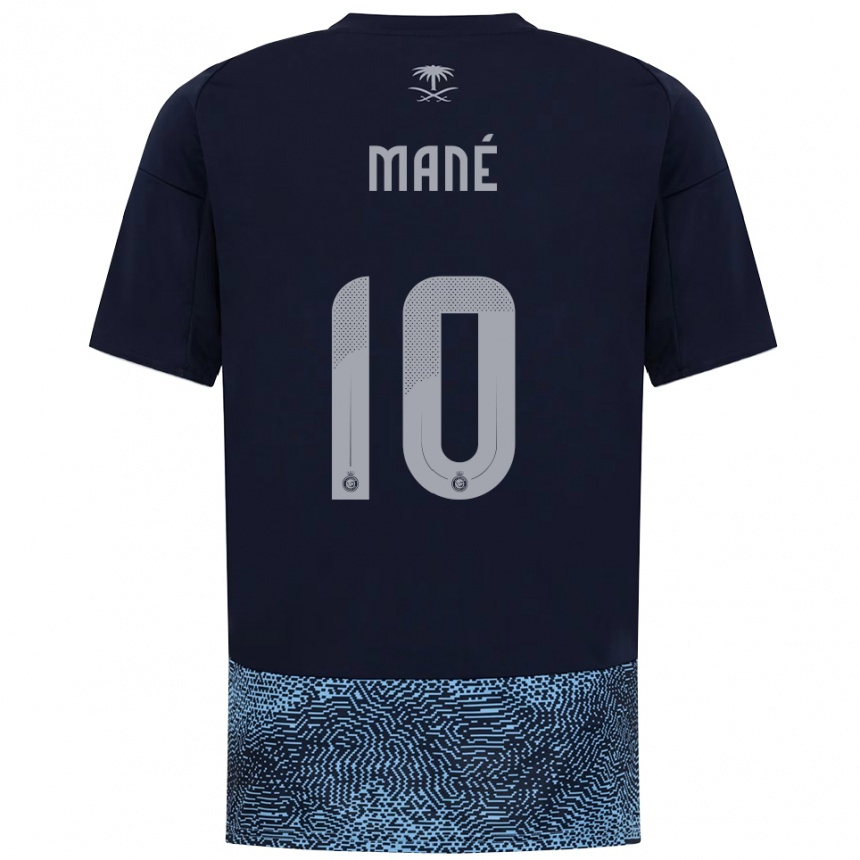 נשים כדורגל סאדיו מאנה #10 כחול נייבי תכלת הרחק ג'רזי 2025/26 נשים כדורגל סאדיו מאנה #10 כחול נייבי תכלת הרחק ג'רזי 2025/26