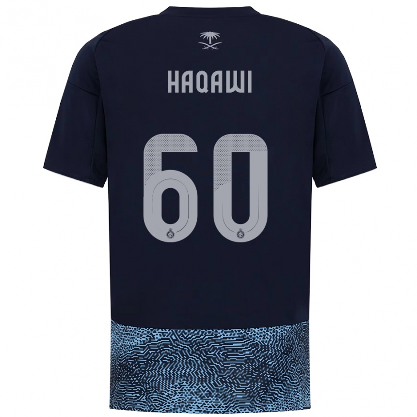 נשים כדורגל Saad Haqawi #60 כחול נייבי תכלת הרחק ג'רזי 2025/26
