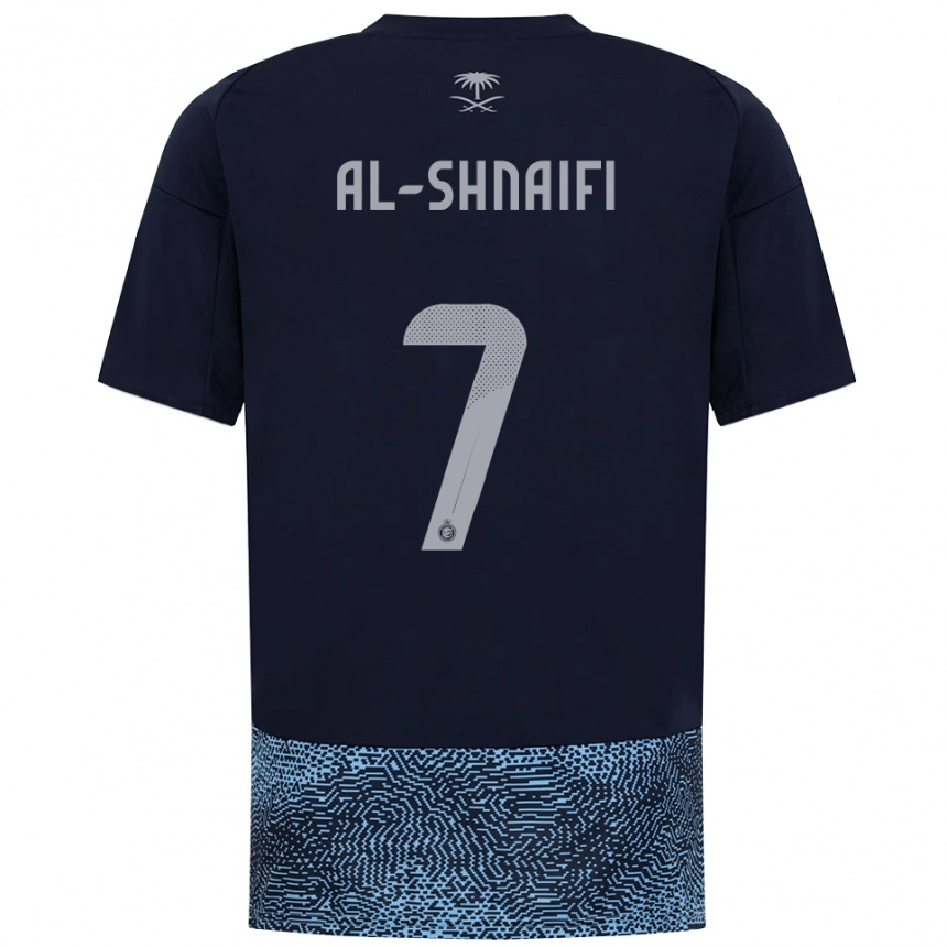 נשים כדורגל Basmah Al-Shnaifi #7 כחול נייבי תכלת הרחק ג'רזי 2025/26