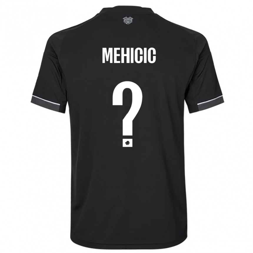 נשים כדורגל Elvin Mehicic #0 שחור לבן הרחק ג'רזי 2025/26