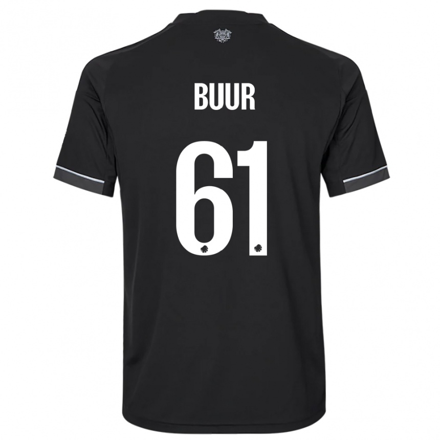 נשים כדורגל אוסקר בואר #61 שחור לבן הרחק ג'רזי 2025/26