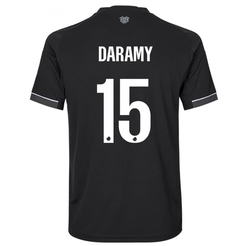 נשים כדורגל Abdul Daramy #15 שחור לבן הרחק ג'רזי 2025/26
