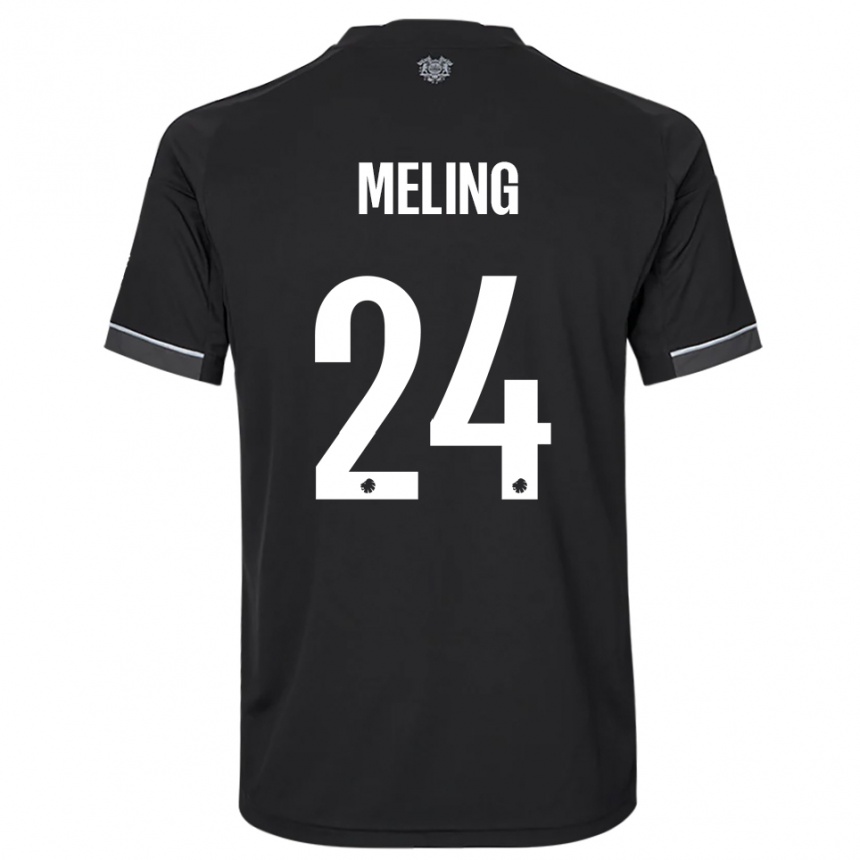 נשים כדורגל בירגר מלינג #24 שחור לבן הרחק ג'רזי 2025/26