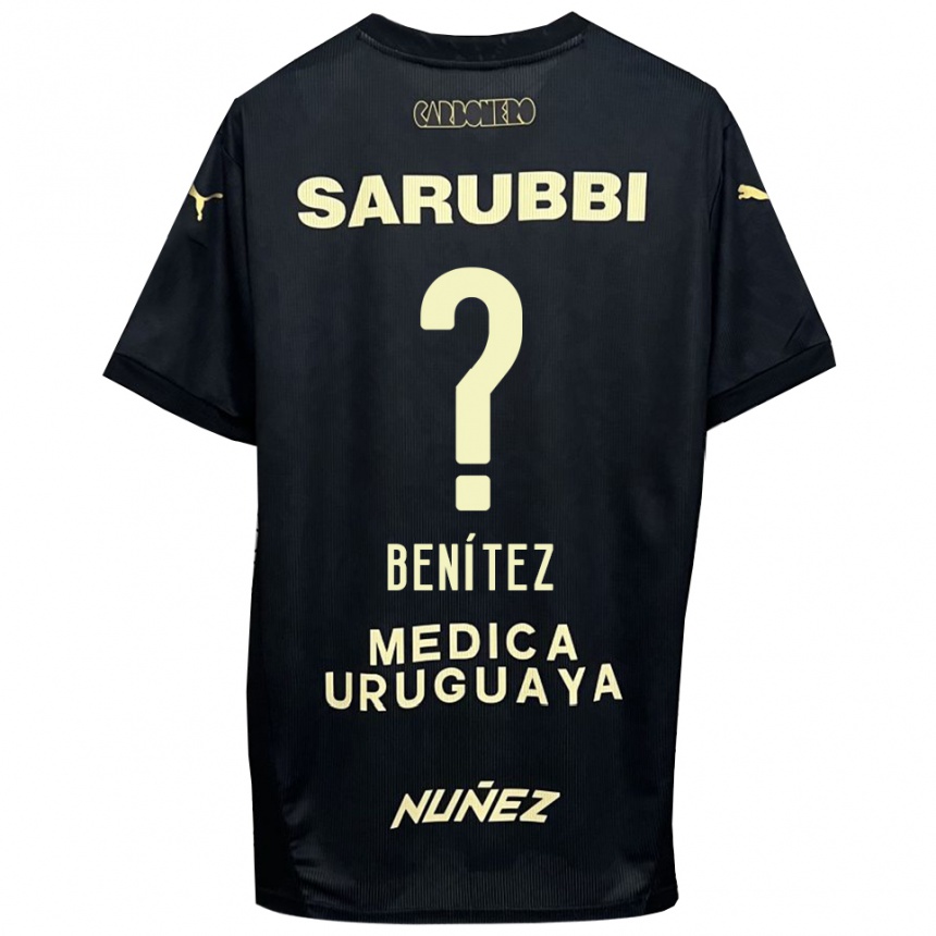 נשים כדורגל סנטיאגו בניטס #0 שחור זהב הרחק ג'רזי 2025/26