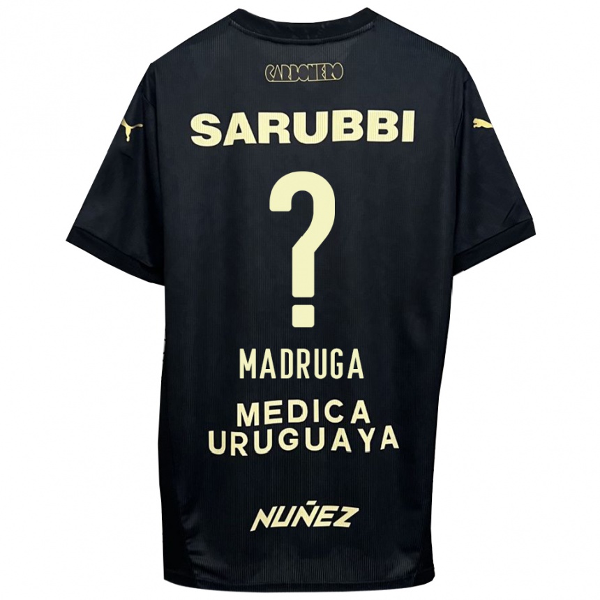 נשים כדורגל Andrés Madruga #0 שחור זהב הרחק ג'רזי 2025/26