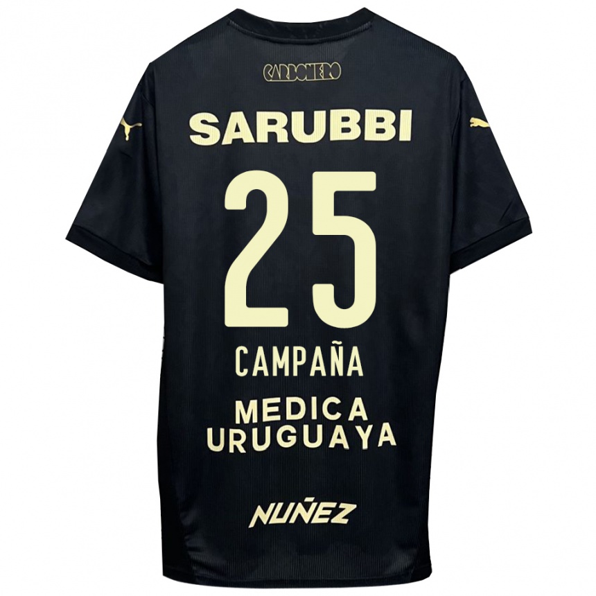 נשים כדורגל מרטין קמפניה #25 שחור זהב הרחק ג'רזי 2025/26