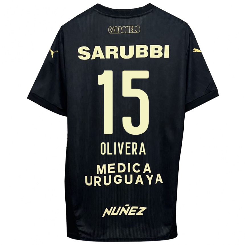 נשים כדורגל מקסימיליאנו אוליברה #15 שחור זהב הרחק ג'רזי 2025/26 נשים כדורגל מקסימיליאנו אוליברה #15 שחור זהב הרחק ג'רזי 2025/26