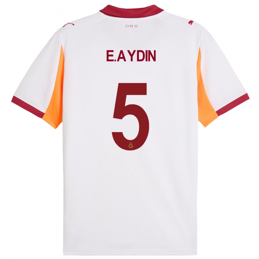 נשים כדורגל איופ איידין #5 לבן אדום הרחק ג'רזי 2025/26