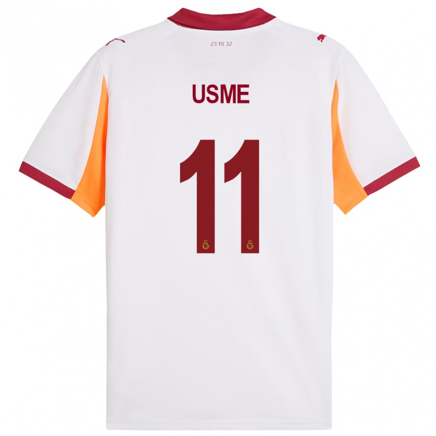 נשים כדורגל קטלינה אוסמה #11 לבן אדום הרחק ג'רזי 2025/26