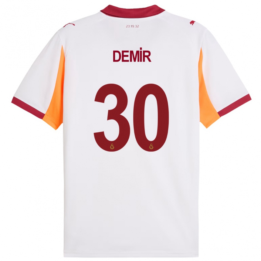 נשים כדורגל יוסוף דמיר #30 לבן אדום הרחק ג'רזי 2025/26