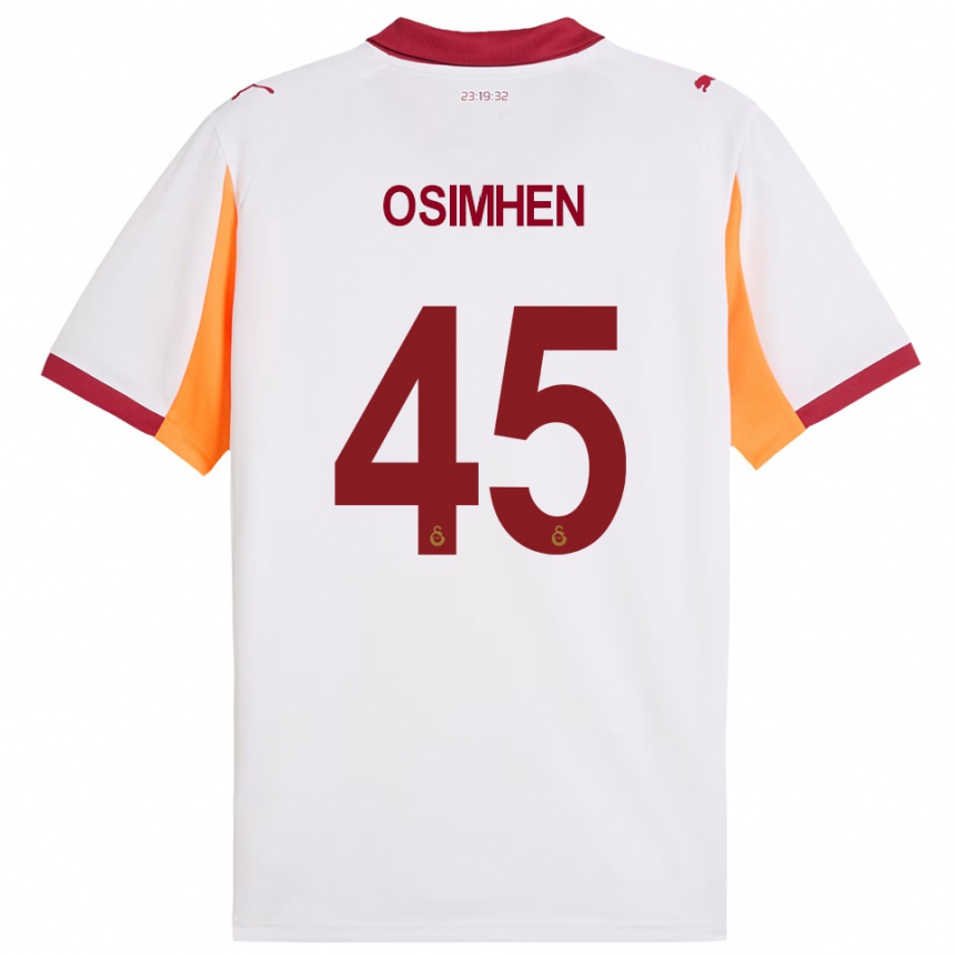 נשים כדורגל ויקטור אוסימן #45 לבן אדום הרחק ג'רזי 2025/26 נשים כדורגל ויקטור אוסימן #45 לבן אדום הרחק ג'רזי 2025/26