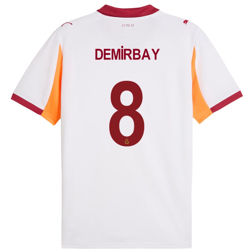 נשים כדורגל קרם דמירביי #8 לבן אדום הרחק ג'רזי 2025/26