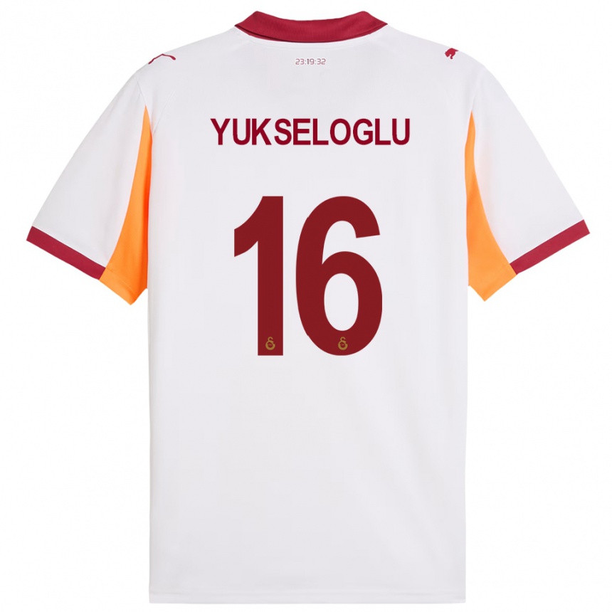 נשים כדורגל עיאז יוקסלוגלו #16 לבן אדום הרחק ג'רזי 2025/26