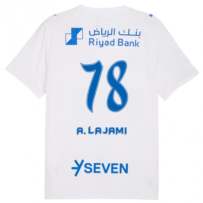 נשים כדורגל עלי לאג'אמי #78 לבן כחול הרחק ג'רזי 2025/26