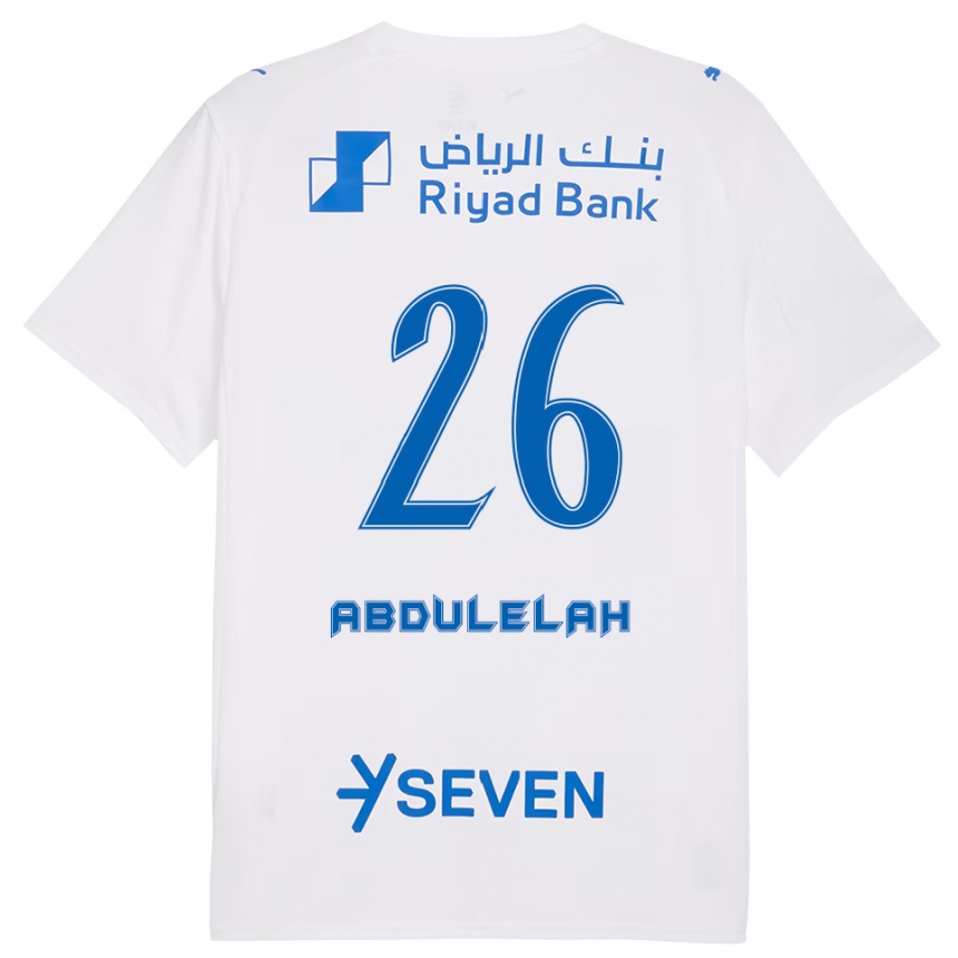 נשים כדורגל עבד אל-אילה אל-מאלכי #26 לבן כחול הרחק ג'רזי 2025/26