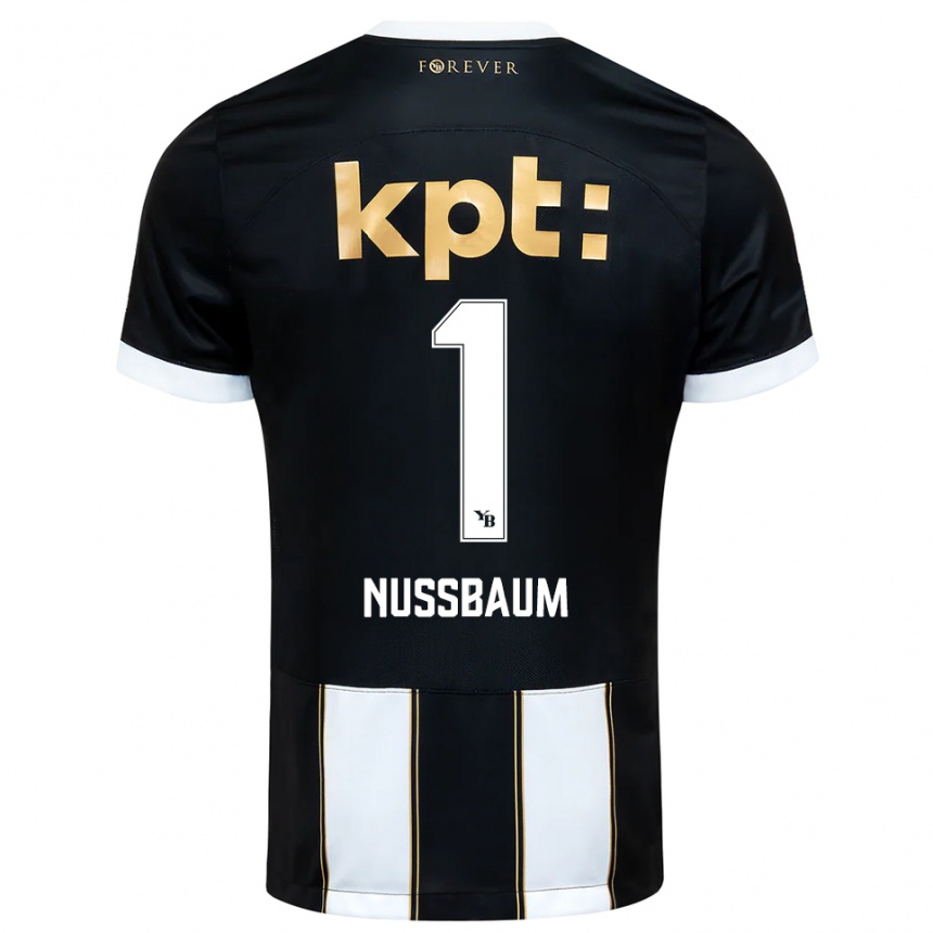 נשים כדורגל Ramon Nussbaum #1 שחור לבן הרחק ג'רזי 2025/26