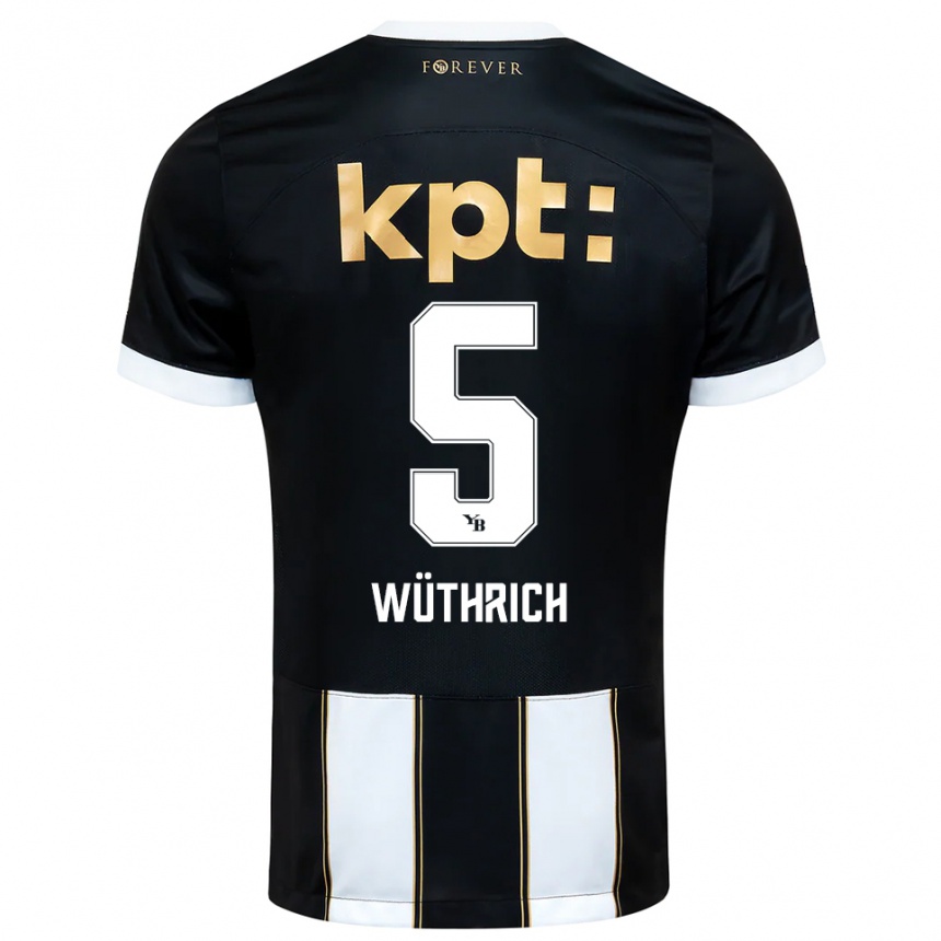 נשים כדורגל גרגורי ווטריך #5 שחור לבן הרחק ג'רזי 2025/26