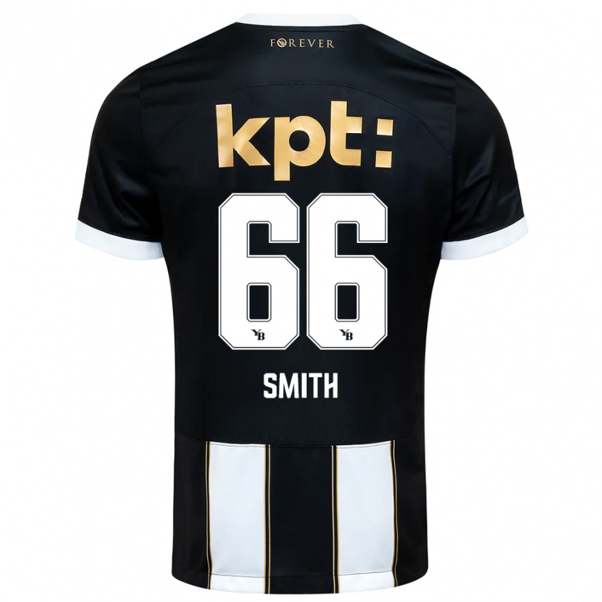 נשים כדורגל רודרי סמית׳ #66 שחור לבן הרחק ג'רזי 2025/26